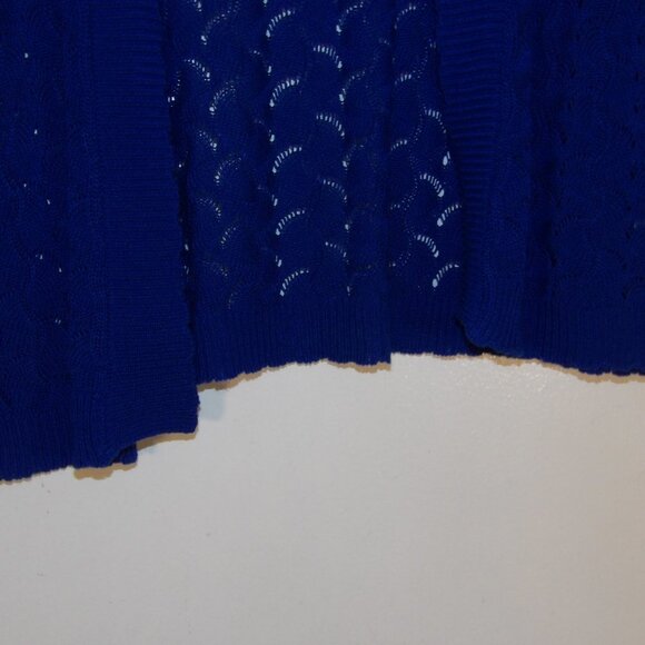 Signature By Robbie Bee Short Sleeve Laser Cut Open Cardigan Sz 16W - Picture 3 of 5